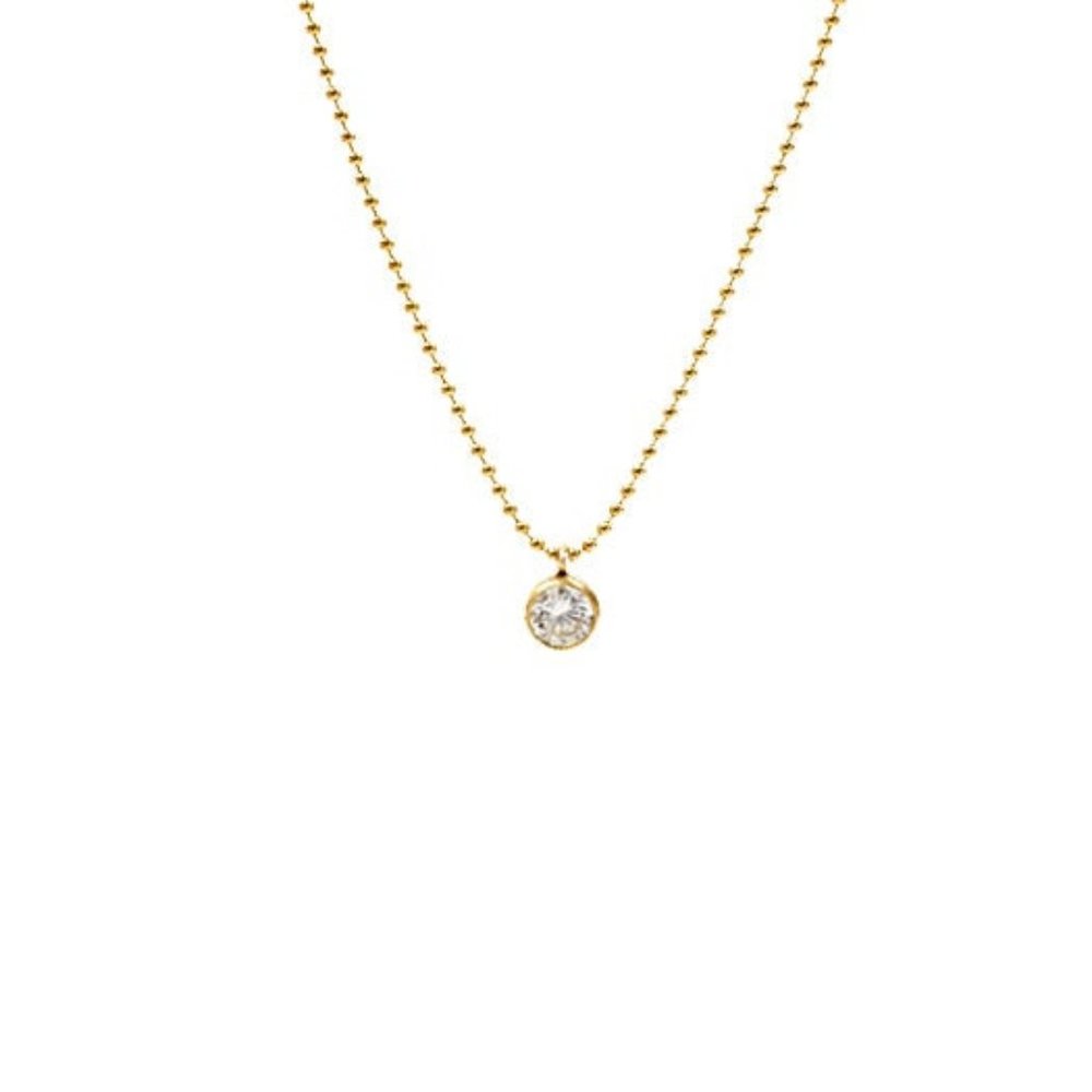 Everyday Solitaire Necklace CZ Solitaire Necklace Gold filled Necklace